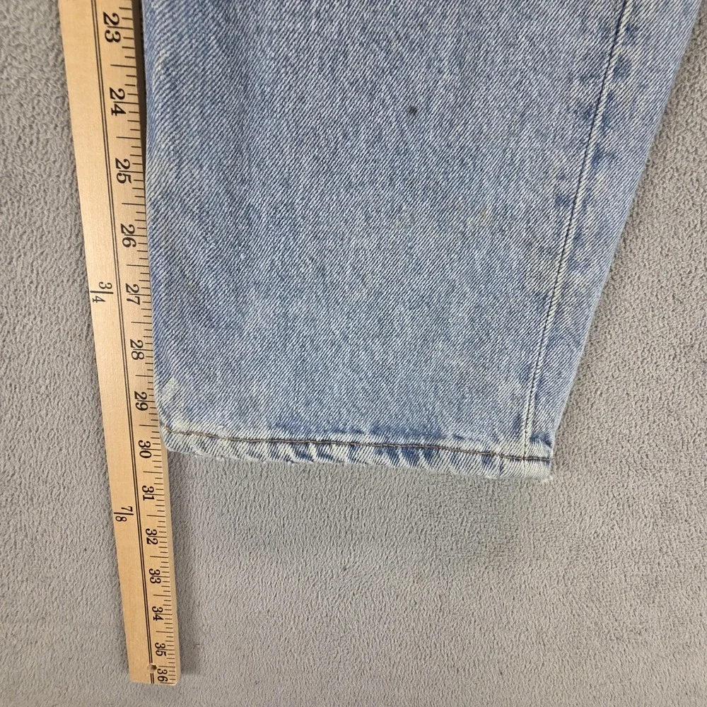 Vintage Levis 501 Jeans Mens Blue Light Wash Made In USA Button Fly Fits 31x30